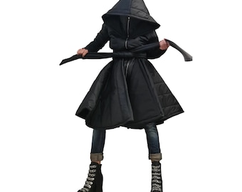 Extravagant Black Winter Hooded Jacket Long Puffer Coat Plus Size Fashion for Women