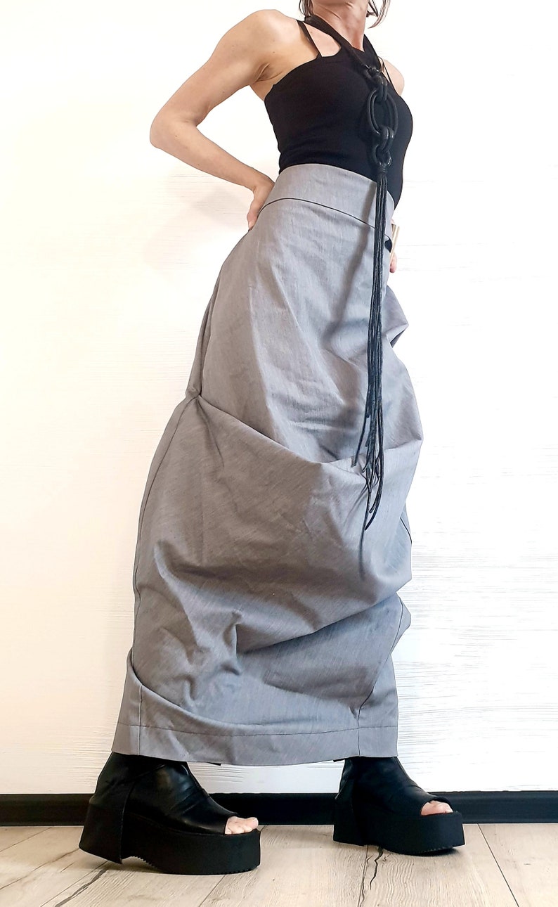 Wedding Skirt A Line Skirt Extravagant Wrap Skirt Asymmetric Skirt Maxi Skirt Long Slit Skirt Ball Cocktail Skirt Gothic Skirt