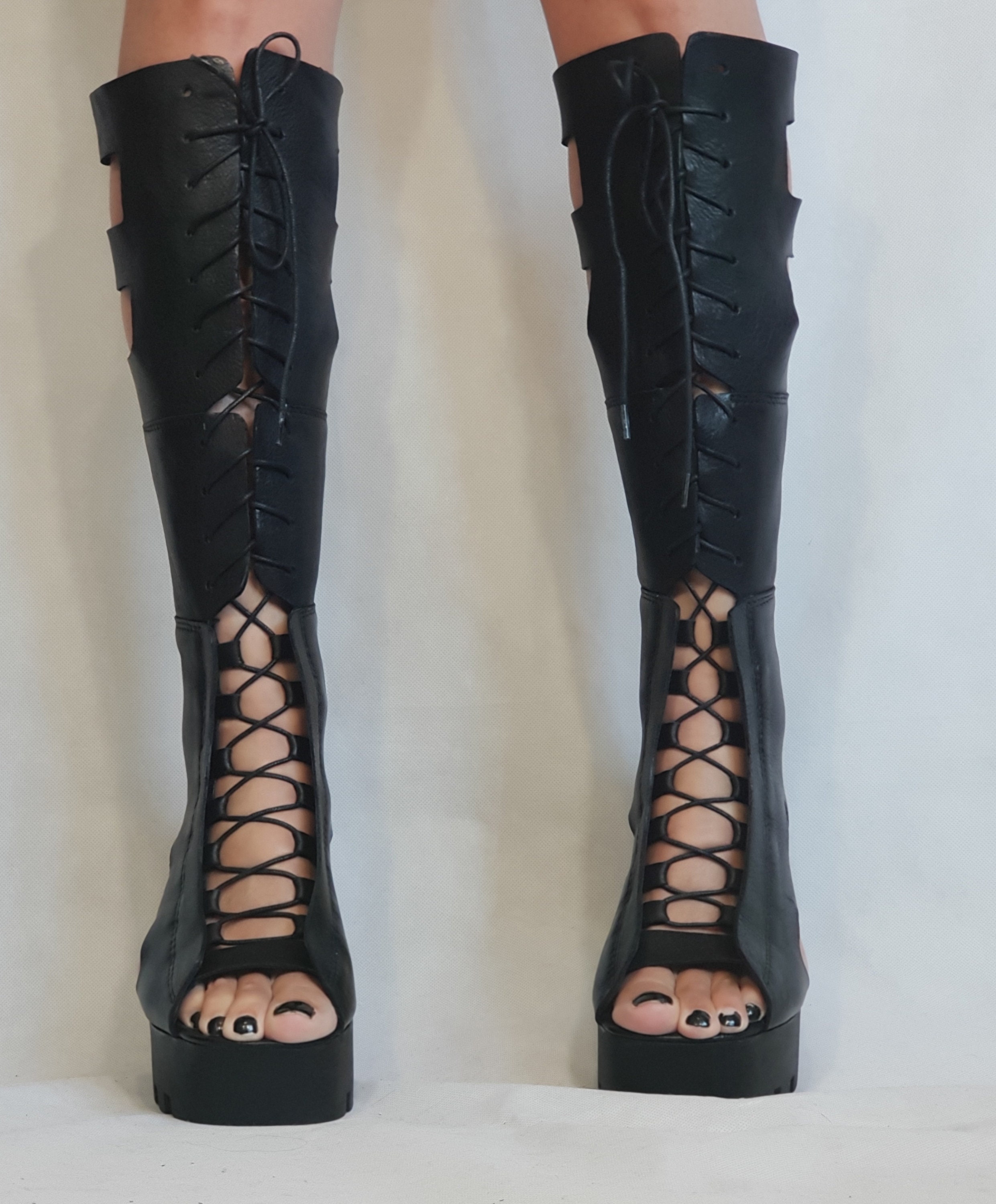 Buy OUT OF SPACE BLACK GLADIATOR HEELS for Women Online in India