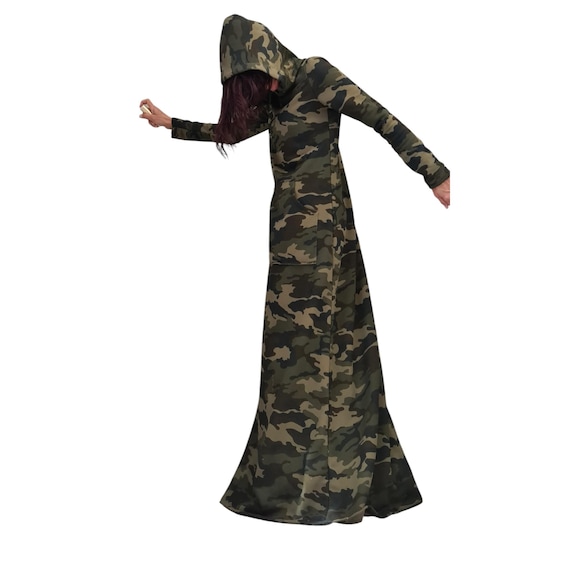Camouflage Maxi Hoodie Dress Oversized Fit | Street Style | outfit for women | statement Camouflage Maxi Hoodie Dress Oversized Fit | Street Style | outfit for women | statement