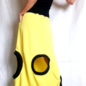 A Line Skirt, Boho Skirt, Wedding Yellow Skirt, Cocktail Skirt, Gothic Skirt, Asymmetric Skirt, Maxi Skirt, Steampunk Skirt, High Skirt