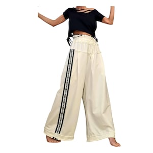 Nieuwe collectie losse avant-garde broeken, harembroek dames, extravagante katoenen broeken, vrijetijdsbroeken, punkbroeken, losse broeken afbeelding 18
