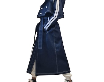 Avant Garde Denim Two Piece Set | Sleeveless Vest and Short Jacket