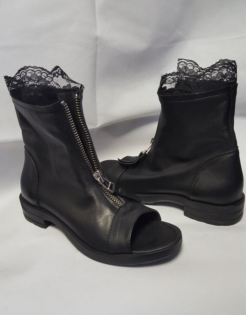 black summer boots