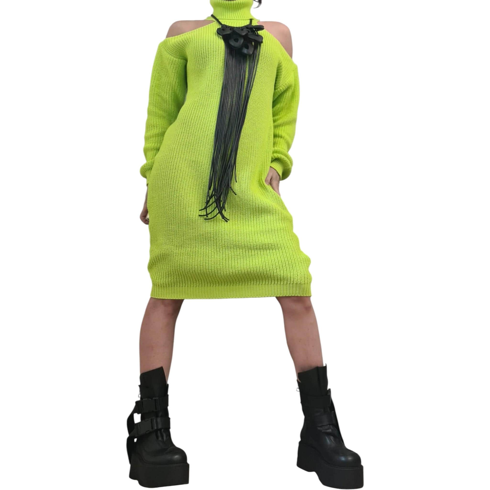 lime green sweater dress Women Oversized 25.01COLL