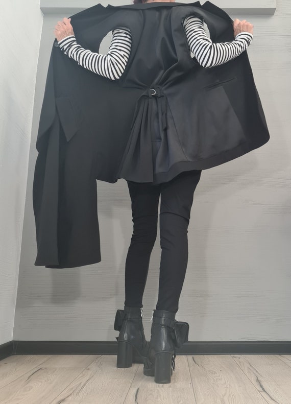 Black And Silver Gothic Long Vest main image 1