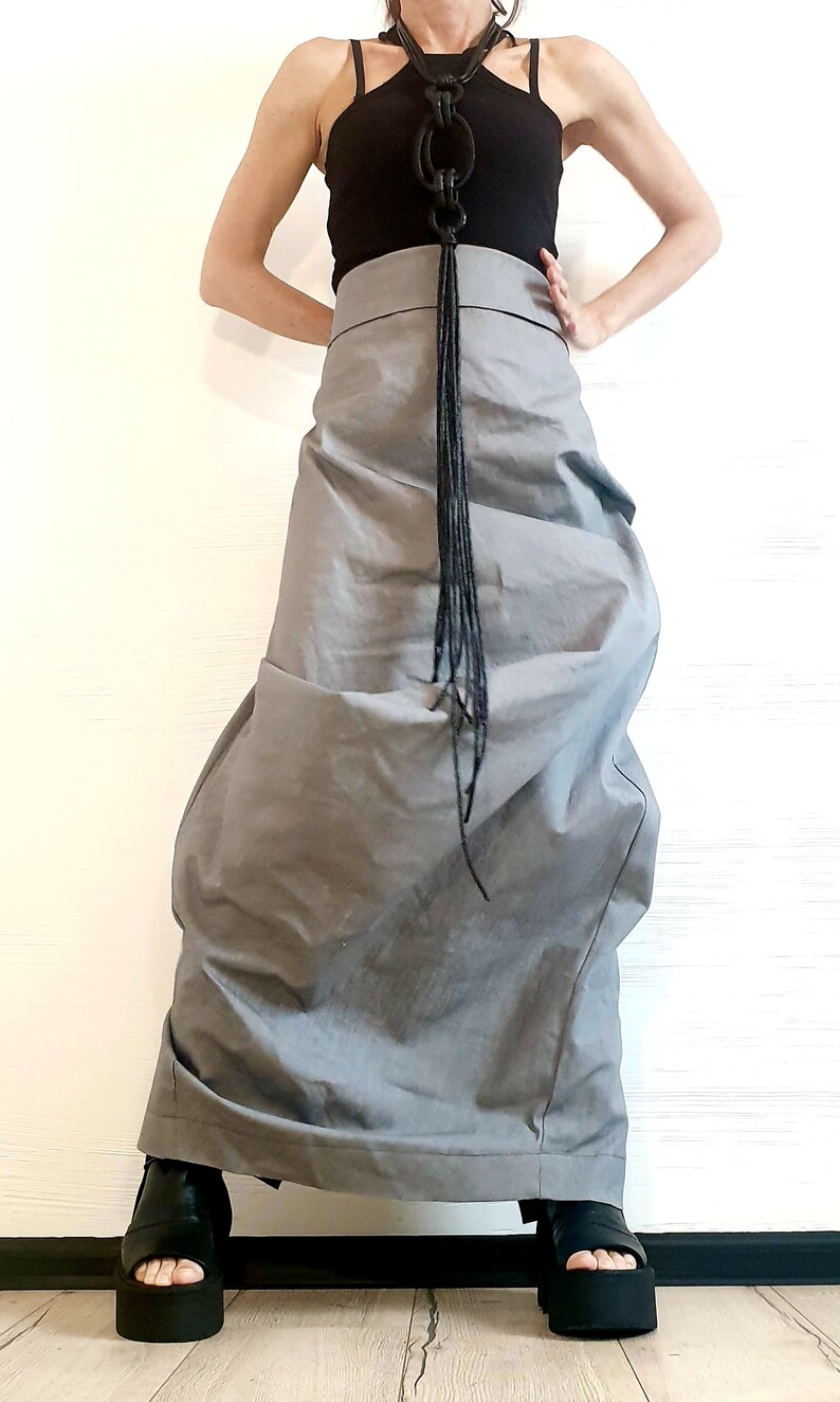 Wedding Skirt A Line Skirt Extravagant Wrap Skirt Asymmetric Skirt Maxi Skirt Long Slit Skirt Ball Cocktail Skirt Gothic Skirt