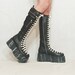 Extravagant Women High Boots, Black Platform Shoes, Platform Shoes, Gothic Boots , Leather Ankle Boots, Platform Grunge Boots 