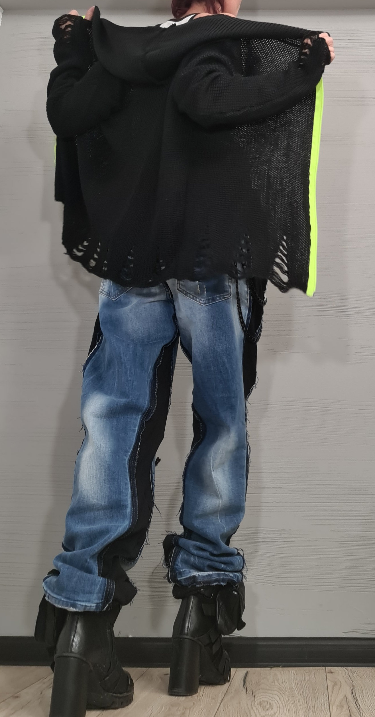 New Collection Extravagant Hooded Vest Black Women Cardigan Etsy