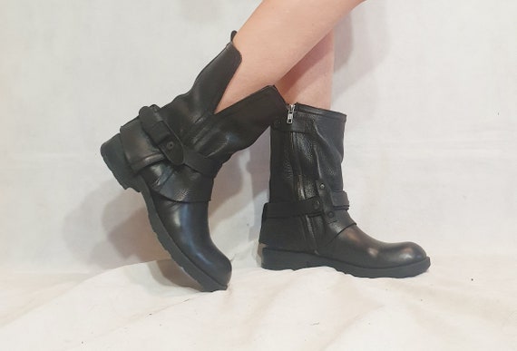 Leren laarzen Alle seizoenen Gothic Boots Steampunk Schoenen