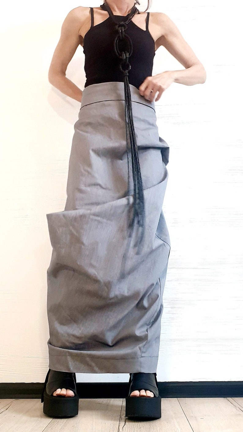 Wedding Skirt A Line Skirt Extravagant Wrap Skirt Asymmetric Skirt Maxi Skirt Long Slit Skirt Ball Cocktail Skirt Gothic Skirt