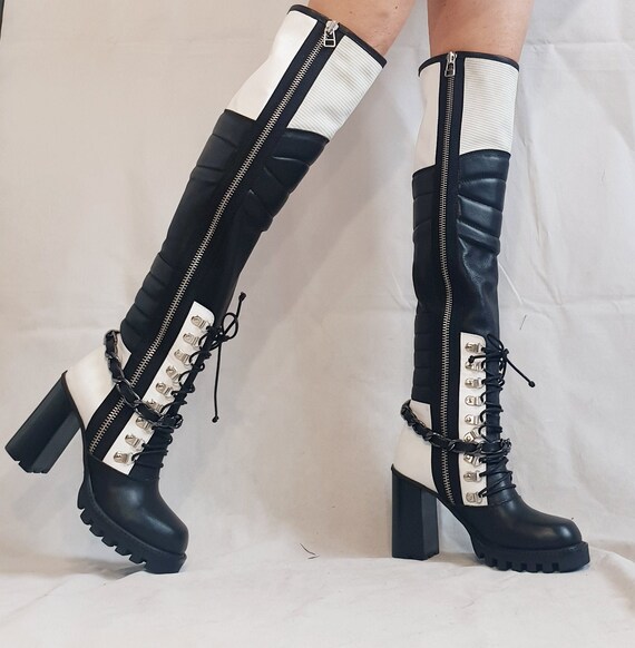Botines New Rock Góticos con Tacón Metálico