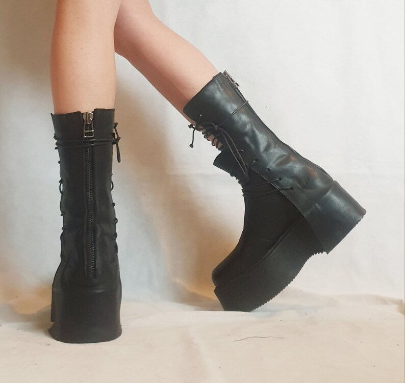 Extravagant Women Boots Black Platform Shoes Platform All image 9