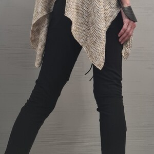 Open Shoulder Knitted Top, Oversized Turtleneck Blouse, Plus Size Sweater image 10