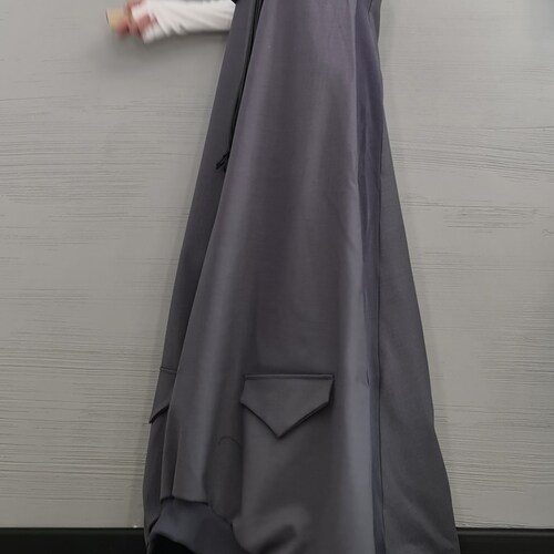 Long Loose Dress Pockets, Grey Dress, Asymmetric Dress, Gothic Dress, Extravagant Deconstructed Dress, Sleeveless Dress, New shops collection
