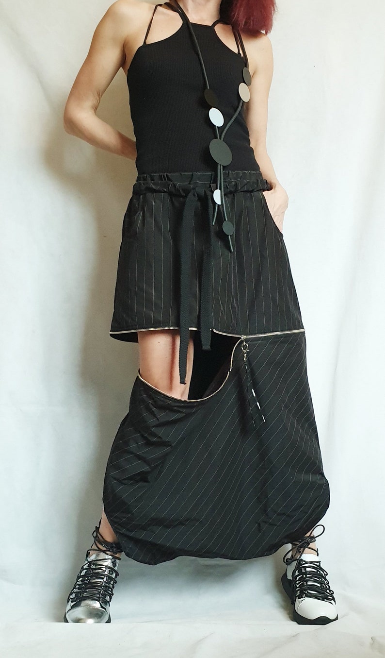 pants with skirt on top