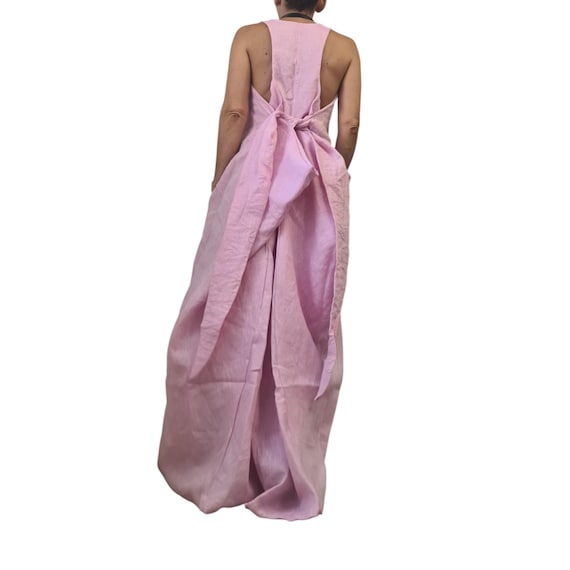 Pink Linen Maxi Dress, Asymmetric Plus Size Kaftan, Open Back Summer Dress - Etsy Israel Pink Linen Maxi Dress, Asymmetric Plus Size Kaftan, Open Back Summer Dress - Etsy Israel
