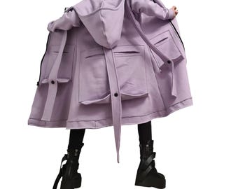 Oversized Hooded Cotton Sweatshirt, Extravagant Plus Size Vest
