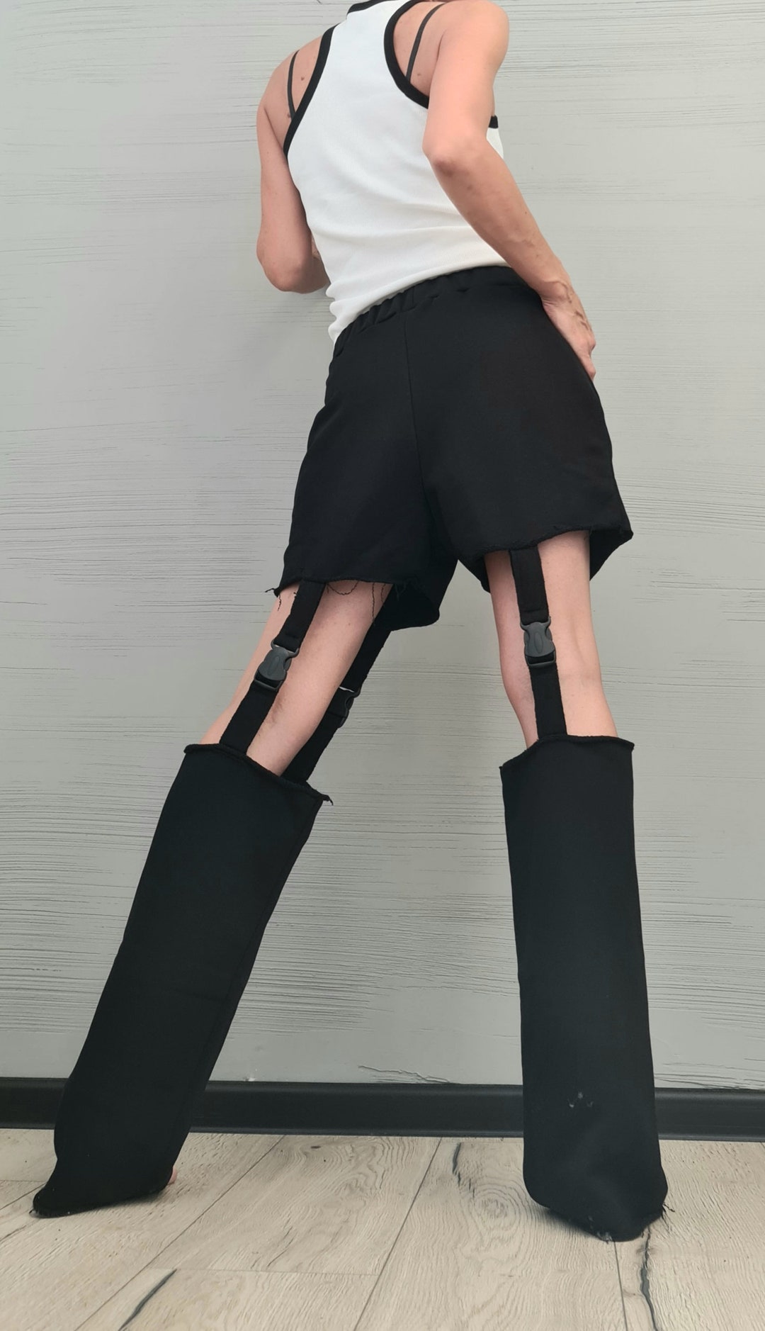 パンツ MELT THE LADY slope strap short pants meltthelady slope strap short pants パンツ - パンツ