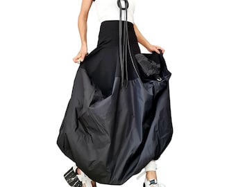 Asymmetric Taffeta Skirt Dress, Gothic Steampunk Cocktail Skirt, Extravagant  Women clothing