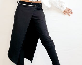 Avant Garde Pants, Asymmetric Pants Women, Cotton Drop Crotch Pants, Gothic Pants, Extravagant Pants, Casual Pants, Sexy Pants
