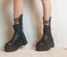 Extravagant Women Boots, Black Platform Shoes, Platform All seasons, Gothic Women Booties, Leather Ankle Boots, Platform Grunge Boots 