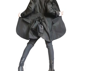 Asymmetrical Black Blazer, Avant Garde Handmade Jacket, Gothic Jacket, Women’s clothing