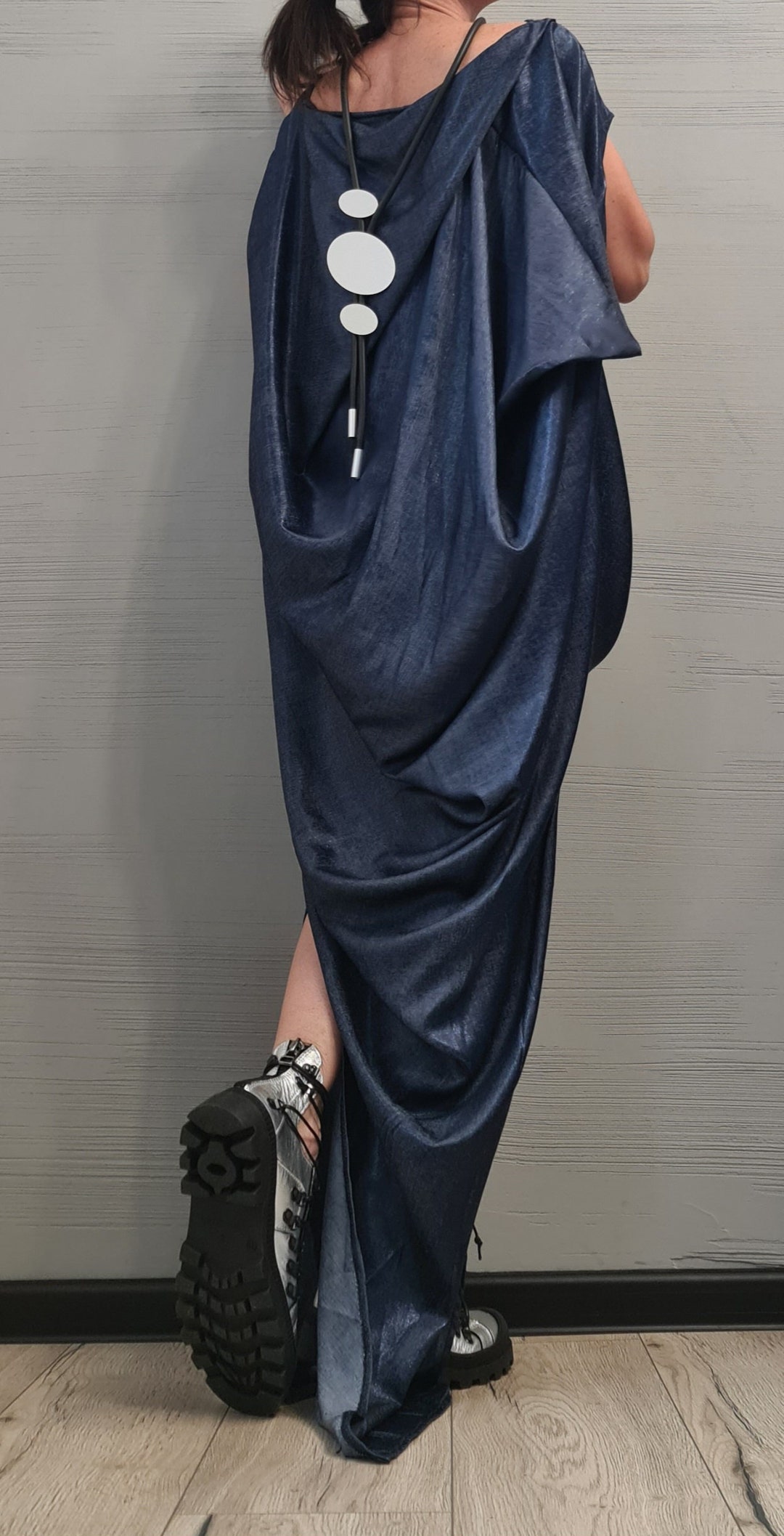 Echelon Dress in Dark Denim