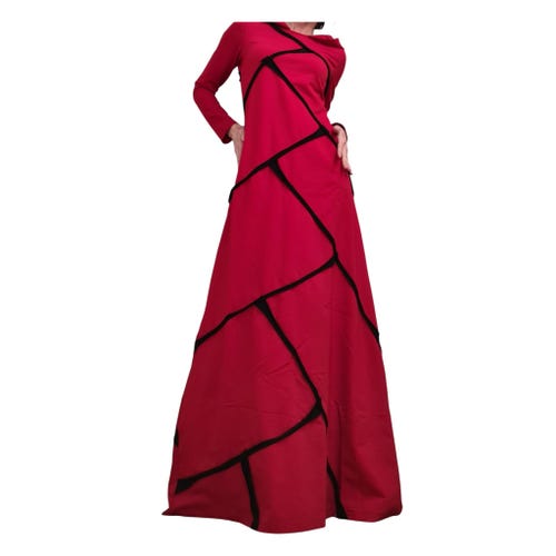 red cotton dress plus size Yuxingfu Womens 100% Cotton Dresses Maxi V-Neck Plus Size Womens Dress Sleeveless Solid Color Long Casual Summer Red L, Women's, Size: Large