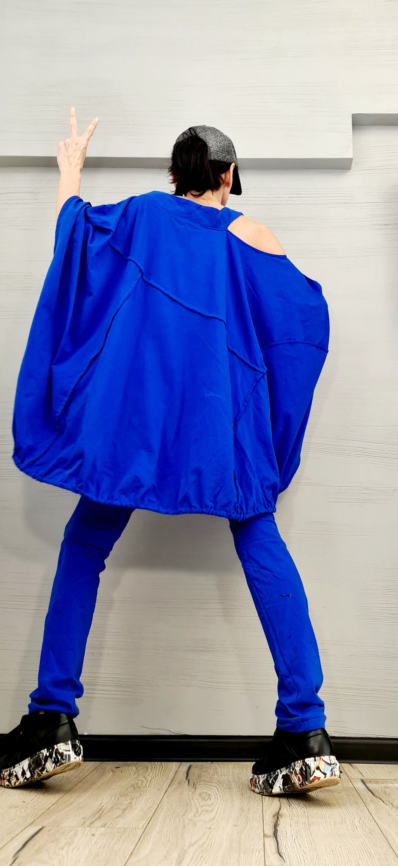 Asymmetric Tunic Top Women Designer Set Leggings Tunic Set Asymmetric Cotton Set New collection Extravagant Cotton Women Set