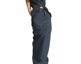 Wrap Skirt, A Line Skirt, Long Slit Skirt, Ball Cocktail Skirt, Gothic Skirt, Asymmetric Skirt, Black Maxi Skirt, Wedding Skirt