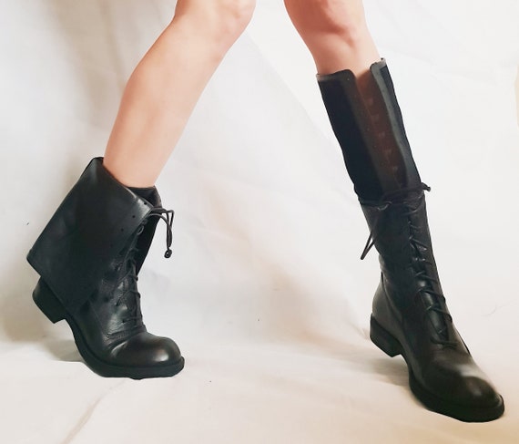Buy Leather Boots, High Ankle Boots, Black Boots, Women Boots, Gothic  Boots, Rocker Boots, Winter Boots, Platform Boots, Leather Shoes, Winter  Online in India 