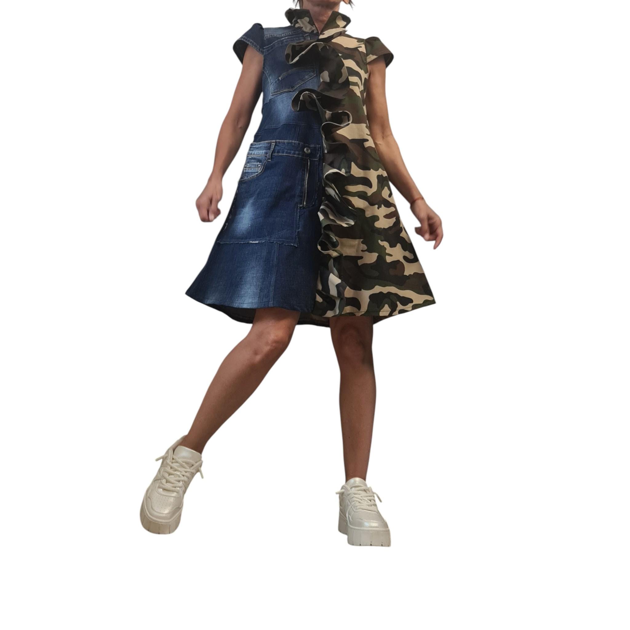 Camouflage Denim Dress - Etsy