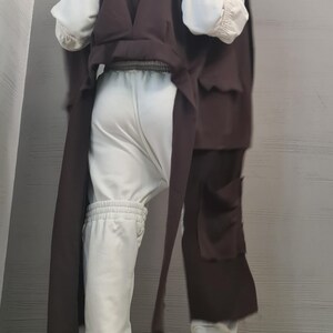 Asymmetric Cotton Maxi Vest with Outside Pockets image 11
