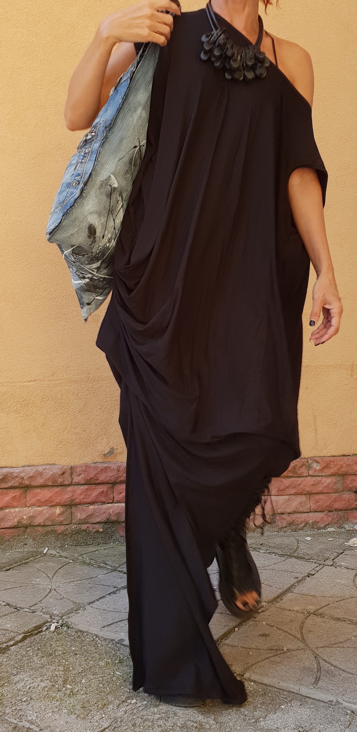 Black Extravagant Dress Grunge Dress Plus Size Clothing - Etsy