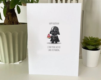 Cyfrowa kartka urodzinowa - Gwiezdne Wojny - Karta Gwiezdnych Wojen - Wszystkiego najlepszego z okazji urodzin - Urodziny - Darth Vader - Natychmiastowe pobranie