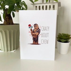Tarjeta de aniversario digital - Tarjeta de San Valentín - Star Wars - Tarjeta de Star Wars - San Valentín - Aniversario - Chewbacca - Descarga instantánea