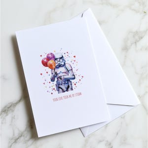 Cartão de Dia dos Namorados - Cartão de Aniversário - Storm Trooper - Cartão de Guerra nas Estrelas - Aniversário - Dia dos Namorados