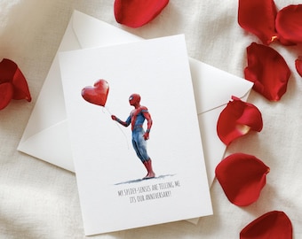 Printable Spider-Man Anniversary Card