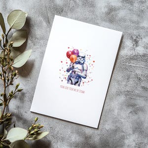 Tarjeta de aniversario digital - Tarjeta de San Valentín - Star Wars - Tarjeta de Star Wars - San Valentín - Aniversario - Storm Trooper - Descarga instantánea