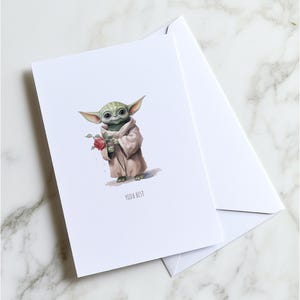 Tarjeta de aniversario digital - Tarjeta de San Valentín - Star Wars - Tarjeta de Star Wars - San Valentín - Aniversario - Yoda - Descarga instantánea