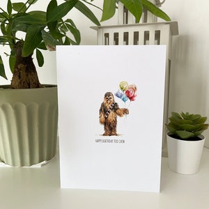 Carte d'anniversaire numérique - Star Wars - carte Star Wars - joyeux anniversaire - anniversaire - Chewbacca - téléchargement immédiat