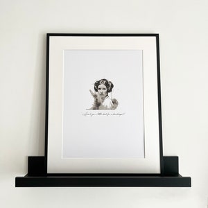 Princess Leia Watercolor Art Print – Star Wars Wall Decor