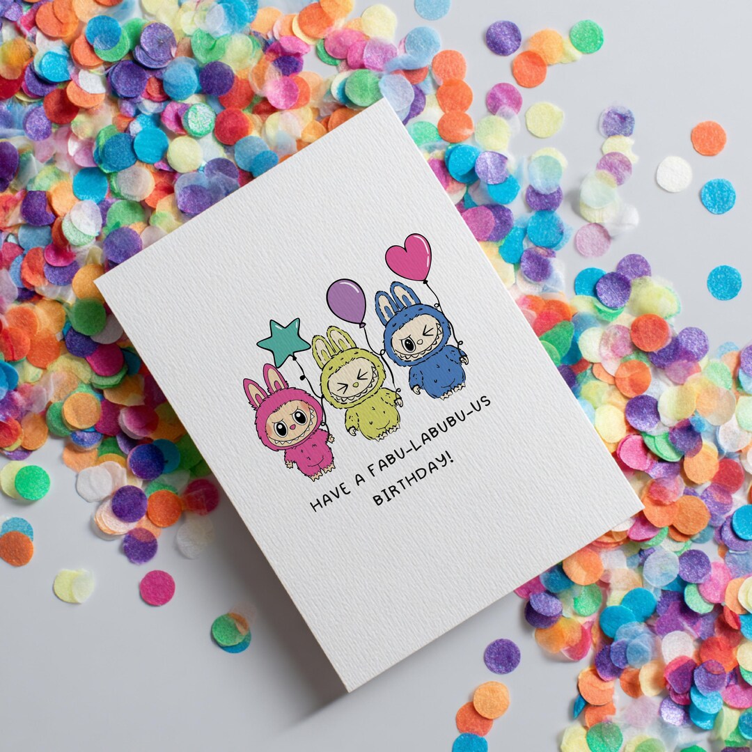 Tarjeta de cumpleaños de Labubu - Labubu - Tarjeta de Labubu - Feliz ...
