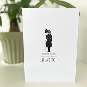 Digitale Geburtstagskarte - MITTWOCHS KARTE - Happy Birthday - Geburtstag - MITTWCHEN Addams - Instant Download