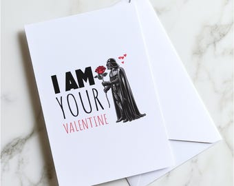 Darth Vader Valentine's Day Card - Star Wars Anniversary Card