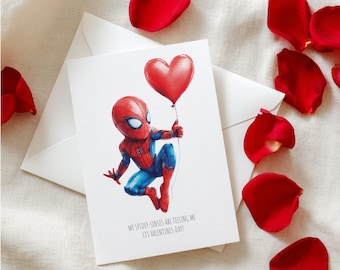 Biglietto di San Valentino stampabile di Spider-Man