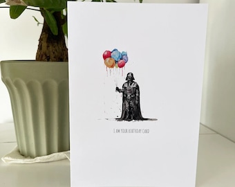 Digital Birthday Card - Star Wars - Star Wars Card - Happy Birthday - Birthday - Darth Vader - Instant Download