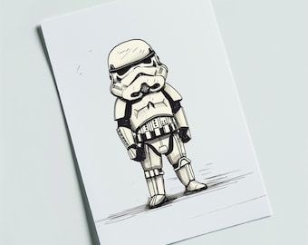 Lustiger Stormtrooper Kunstdruck - Star Wars Wandbild (Digitaler Download)