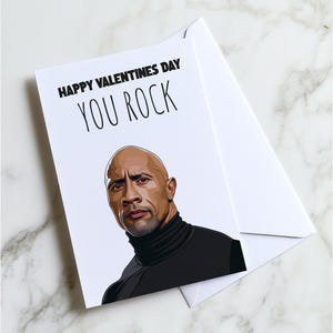 Valentinstagskarte - Jahrestagskarte - The Rock - Popkultur-Karte - Valentinstag - Jahrestag - Lustige Karte - Wortspiel